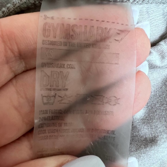 GymShark Dry Moisture Management Leggings Side Pockets Workout Gray‎ - Picture 9 of 9